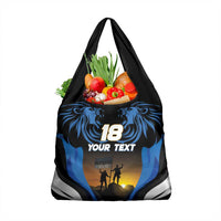 Custom Estonia National Flag Day Grocery Bag Mu isamaa, mu onn ja room