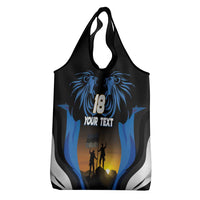 Custom Estonia National Flag Day Grocery Bag Mu isamaa, mu onn ja room