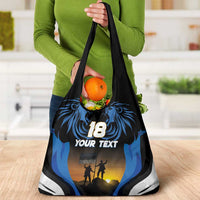 Custom Estonia National Flag Day Grocery Bag Mu isamaa, mu onn ja room