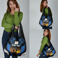 Custom Estonia National Flag Day Grocery Bag Mu isamaa, mu onn ja room