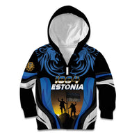 Custom Estonia National Flag Day Kid Hoodie Mu isamaa, mu onn ja room