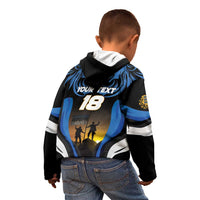 Custom Estonia National Flag Day Kid Hoodie Mu isamaa, mu onn ja room