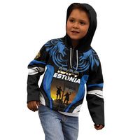 Custom Estonia National Flag Day Kid Hoodie Mu isamaa, mu onn ja room