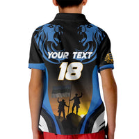 Custom Estonia National Flag Day Kid Polo Shirt Mu isamaa, mu onn ja room