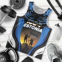 Custom Estonia National Flag Day Men Tank Top Mu isamaa, mu onn ja room