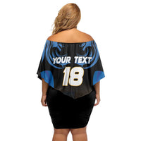 Custom Estonia National Flag Day Off Shoulder Short Dress Mu isamaa, mu onn ja room