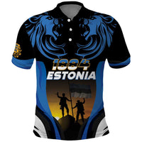 Custom Estonia National Flag Day Polo Shirt Mu isamaa, mu onn ja room