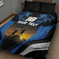 Custom Estonia National Flag Day Quilt Bed Set Mu isamaa, mu onn ja room