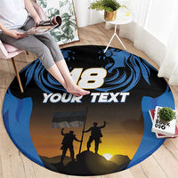 Custom Estonia National Flag Day Round Carpet Mu isamaa, mu onn ja room