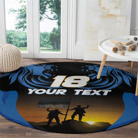 Custom Estonia National Flag Day Round Carpet Mu isamaa, mu onn ja room