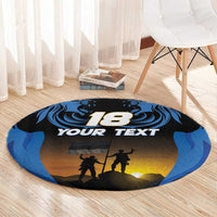 Custom Estonia National Flag Day Round Carpet Mu isamaa, mu onn ja room