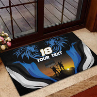 Custom Estonia National Flag Day Rubber Doormat Mu isamaa, mu onn ja room
