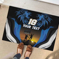 Custom Estonia National Flag Day Rubber Doormat Mu isamaa, mu onn ja room