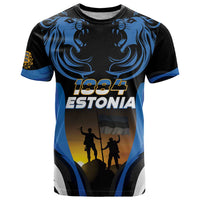 Custom Estonia National Flag Day T Shirt Mu isamaa, mu onn ja room