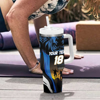 Custom Estonia National Flag Day Tumbler With Handle Mu isamaa, mu onn ja room