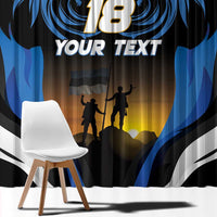 Custom Estonia National Flag Day Window Curtain Mu isamaa, mu onn ja room