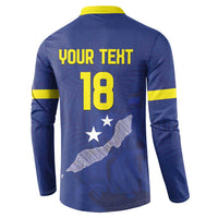 Custom Curacao Football Button Sweatshirt La Pantera Negra