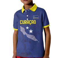 Custom Curacao Football Kid Polo Shirt La Pantera Negra