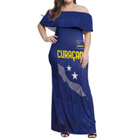 Custom Curacao Football Off Shoulder Maxi Dress La Pantera Negra