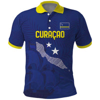 Custom Curacao Football Polo Shirt La Pantera Negra