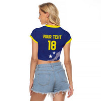 Custom Curacao Football Raglan Cropped T Shirt La Pantera Negra