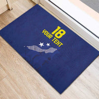 Custom Curacao Football Rubber Doormat La Pantera Negra