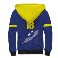 Custom Curacao Football Sherpa Hoodie La Pantera Negra