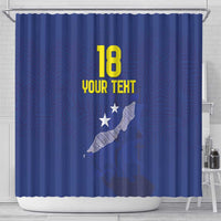 Custom Curacao Football Shower Curtain La Pantera Negra