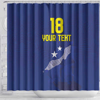Custom Curacao Football Shower Curtain La Pantera Negra