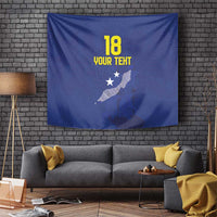 Custom Curacao Football Tapestry La Pantera Negra