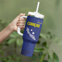 Custom Curacao Football Tumbler With Handle La Pantera Negra