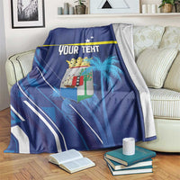 Personalized Curacao Flag Day Blanket Dia di Bandera