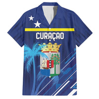 Personalized Curacao Flag Day Family Matching Off Shoulder Maxi Dress and Hawaiian Shirt Dia di Bandera