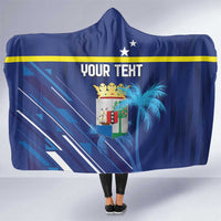 Personalized Curacao Flag Day Hooded Blanket Dia di Bandera