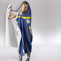 Personalized Curacao Flag Day Hooded Blanket Dia di Bandera