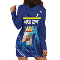 Personalized Curacao Flag Day Hoodie Dress Dia di Bandera