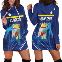 Personalized Curacao Flag Day Hoodie Dress Dia di Bandera