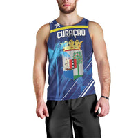 Personalized Curacao Flag Day Men Tank Top Dia di Bandera