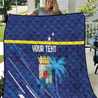 Personalized Curacao Flag Day Quilt Dia di Bandera