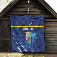 Personalized Curacao Flag Day Quilt Dia di Bandera
