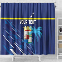 Personalized Curacao Flag Day Shower Curtain Dia di Bandera
