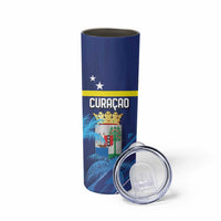Personalized Curacao Flag Day Skinny Tumbler Dia di Bandera