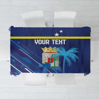 Personalized Curacao Flag Day Tablecloth Dia di Bandera