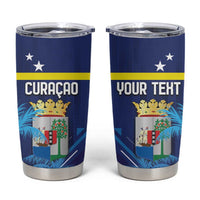 Personalized Curacao Flag Day Tumbler Cup Dia di Bandera