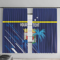 Personalized Curacao Flag Day Window Curtain Dia di Bandera