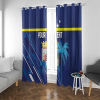 Personalized Curacao Flag Day Window Curtain Dia di Bandera
