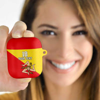 Custom Sicilia Football AirPods Case Naziunali Siciliana - Wonder Print Shop