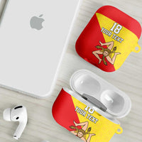 Custom Sicilia Football AirPods Case Naziunali Siciliana - Wonder Print Shop