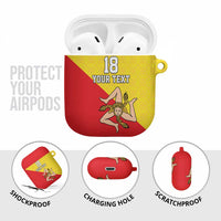 Custom Sicilia Football AirPods Case Naziunali Siciliana - Wonder Print Shop