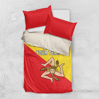 Custom Sicilia Football Bedding Set Naziunali Siciliana - Wonder Print Shop